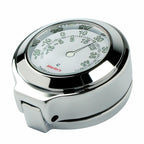 Marlin's Chrome or Black Flip Fork Lock Key Cover for Harley Davidson Road King Motorcycle with Clock or Thermometer