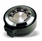Marlin's Chrome or Black Flip Fork Lock Key Cover for Harley Davidson Road King Motorcycle with Clock or Thermometer