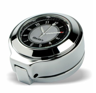 Marlin's Chrome or Black Flip Fork Lock Key Cover for Harley Davidson Road King Motorcycle with Clock or Thermometer