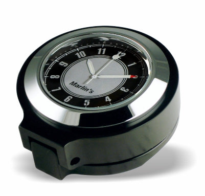 Marlin's Chrome or Black Flip Fork Lock Key Cover for Harley Davidson Road King Motorcycle with Clock or Thermometer