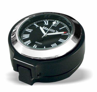 Marlin's Chrome or Black Flip Fork Lock Key Cover for Harley Davidson Road King Motorcycle with Clock or Thermometer
