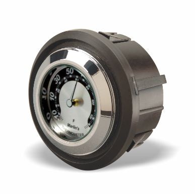 Marlin's FLH Glide Bike Fairing Insert with Clock or Thermometer For Harley Davidson Electra Glide, Road Glide and Tri Glide
