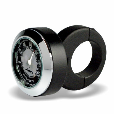 Marlin's Motorcycle Classic Adjustable Ring Style Handlebar Mount with Clock or Thermometer