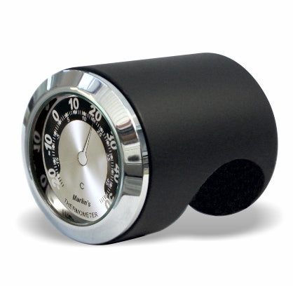 Marlin's Chrome or Black Talon Motorcycle Handlebar Mount  with Clock or Thermometer