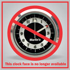 Marlin's Chrome or Black Talon Motorcycle Handlebar Mount  with Clock or Thermometer