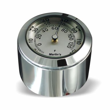Marlin's FSBC1 Billet Fork Stem Nut Cover Mount For Pre 2010 Sportsters® - Pre ‘06 Dynas®  - Metrics and Springers Motorcycle Clock or Thermometer