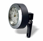 Marlin's Chrome or Black Motorcycle Perch Clamp - Brake/Clutch - Windshield Mount with Clock or Thermometer