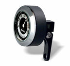 Marlin's Chrome or Black Motorcycle Perch Clamp - Brake/Clutch - Windshield Mount with Clock or Thermometer