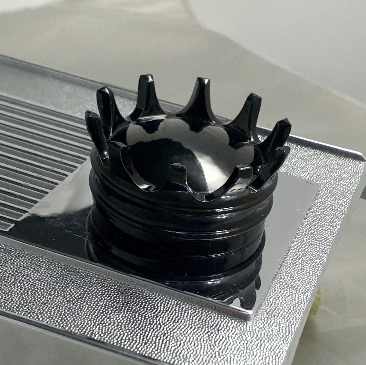Marlin's Chrome or Black Multi-Purpose Screw On 3D Crown For Road King FLHR Tank Panel, Flat Surface Mount, Snowmobile, Jetski, Car Dash, RV and More