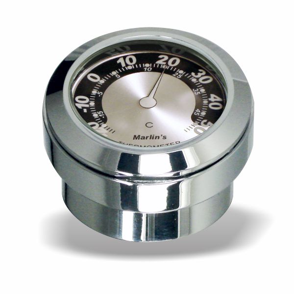 Marlin's FSBC3 Billet Steering Stem Top Washer Cover Mount for 2014 to current Dynas®  and Softails® Motorcycle Clock or Thermometer