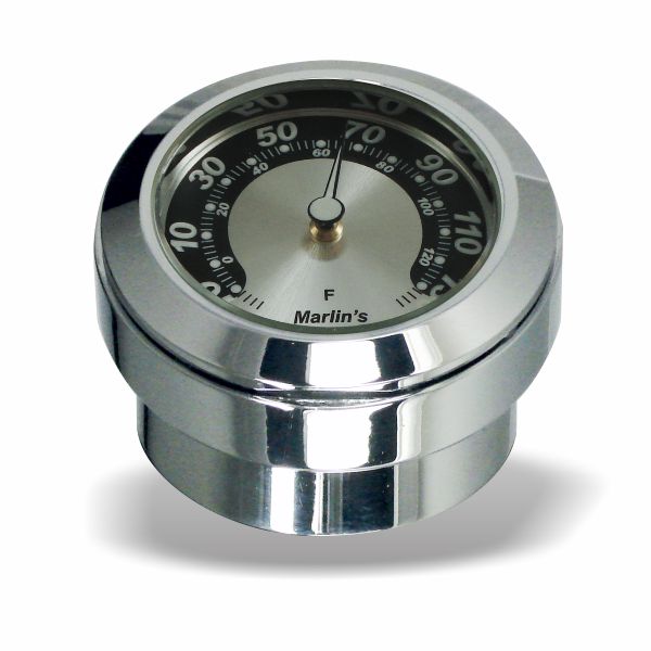 Marlin's FSBC3 Billet Steering Stem Top Washer Cover Mount for 2014 to current Dynas®  and Softails® Motorcycle Clock or Thermometer