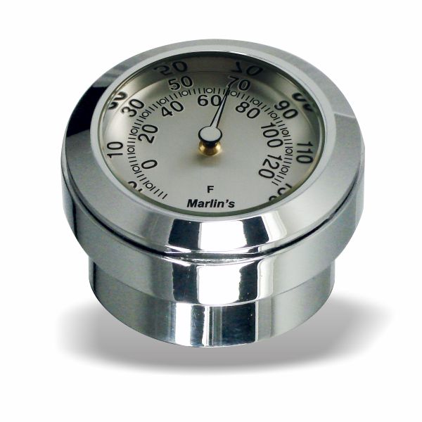 Marlin's FSBC3 Billet Steering Stem Top Washer Cover Mount for 2014 to current Dynas®  and Softails® Motorcycle Clock or Thermometer