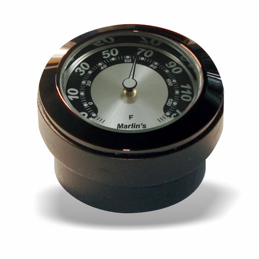 Marlin's FSBC3 Billet Steering Stem Top Washer Cover Mount for 2014 to current Dynas®  and Softails® Motorcycle Clock or Thermometer