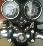 Marlin's Black Motorcycle Thermometer Talon Motorcycle Handlebar Mount with Black and Silver Horseshoe (Fahrenheit Scale) Face