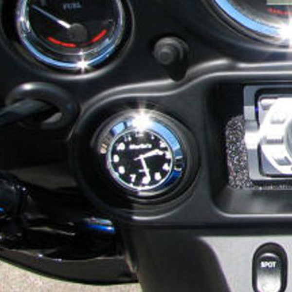 Marlin's FLH Glide Bike Fairing Insert with Clock or Thermometer For Harley Davidson Electra Glide, Road Glide and Tri Glide