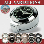 Marlin's Chrome or Black Flip Fork Lock Key Cover for Harley Davidson Road King Motorcycle with Clock or Thermometer