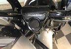 Marlin's Swivel Fork Lock Key Cover with Laser Engraved Crowned Skull for Harley Davidson Road King FLHR Motorcycle