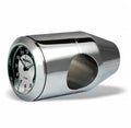 Marlin's Chrome Motorcycle Clock Bullet Billet Style Handlebar Mount with Black and Silver Horseshoe Face