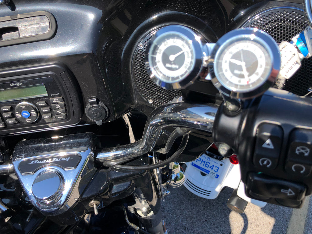 Marlin's Chrome or Black Swivel Fork Lock Key Cover for Harley Davidson Road King FLHR Motorcycle