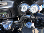 Marlin's Chrome or Black Swivel Fork Lock Key Cover for Harley Davidson Road King FLHR Motorcycle