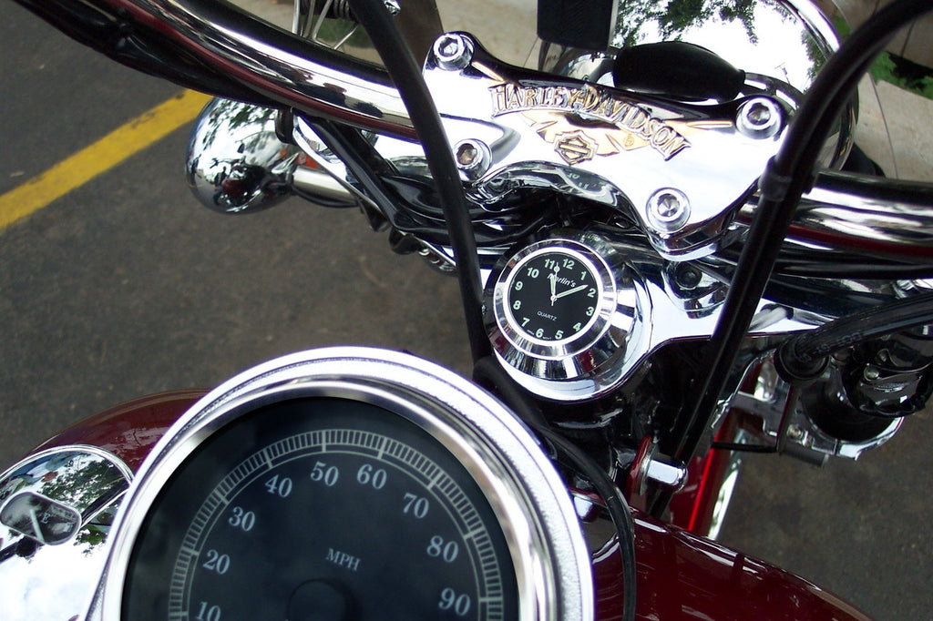 Marlin's FSBC2 Large Billet Fork Stem Mount Fits 1980 - 2012 Softails® (Does Not Fit Springers®), and Dynas®,  Wide Glides®, FXDWG® most VRSC™ Motorcycle Clock or Thermometer