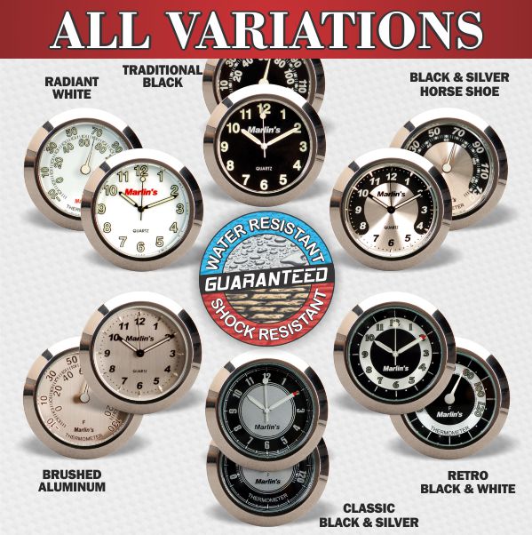 Marlin's Motorcycle Clock or Thermometer Face Only