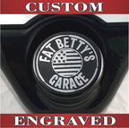 Marlin's Gloss Black Swivel Fork Lock Key Cover with Custom Laser Engraving for Harley Davidson Road King FLHR Motorcycle