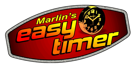 Marlin's Motorcycle Clock White Face EasyTimer Clock for Flat Panel Adhesive Mounting