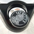 Marlin's Gloss Black Swivel Fork Lock Key Cover with Custom Laser Engraving for Harley Davidson Road King FLHR Motorcycle