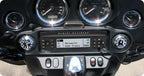 Marlin's Motorcycle Thermometer FLH Glide Bike Fairing Insert with RETRO Black and White Thermometer (Fahrenheit Scale)