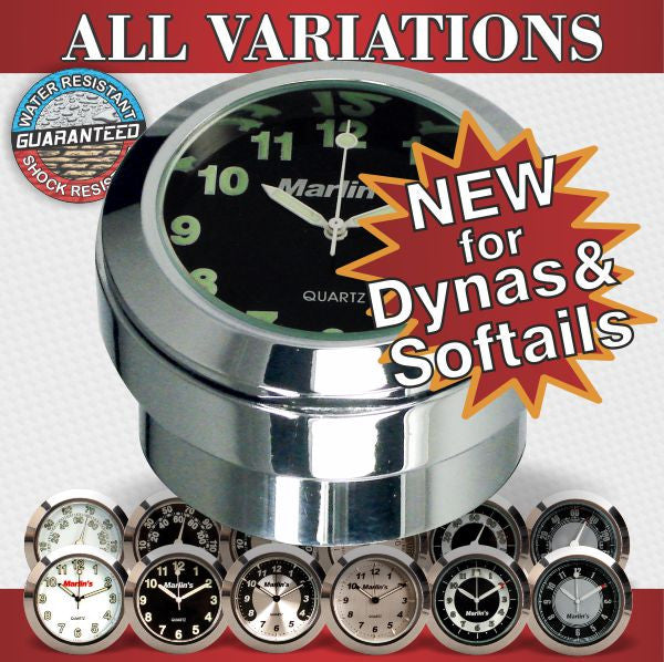 Marlin's FSBC3 Billet Steering Stem Top Washer Cover Mount for 2014 to current Dynas®  and Softails® Motorcycle Clock or Thermometer