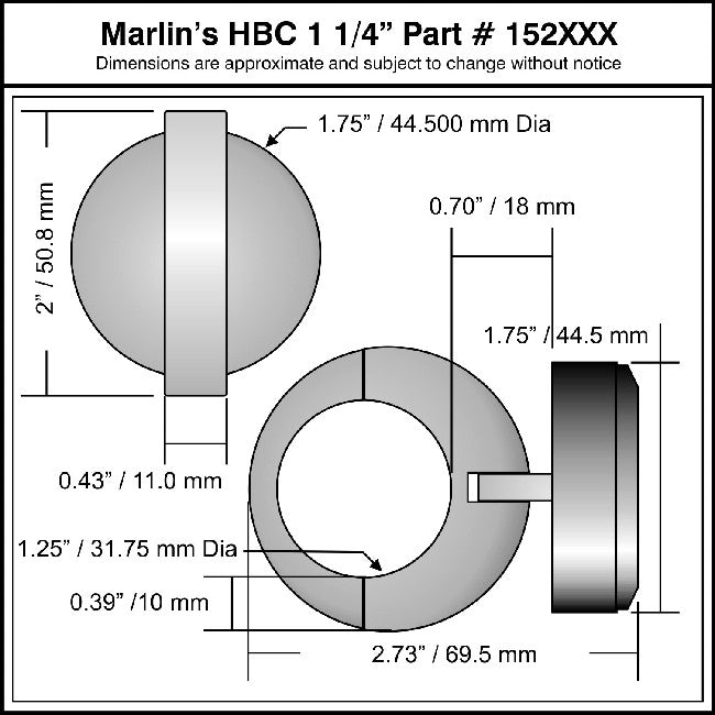 Marlin's Black Motorcycle Thermometer Classic Adjustable Ring Style Handlebar Mount with Traditional Black (Fahrenheit /Small Celsius Scale) Face