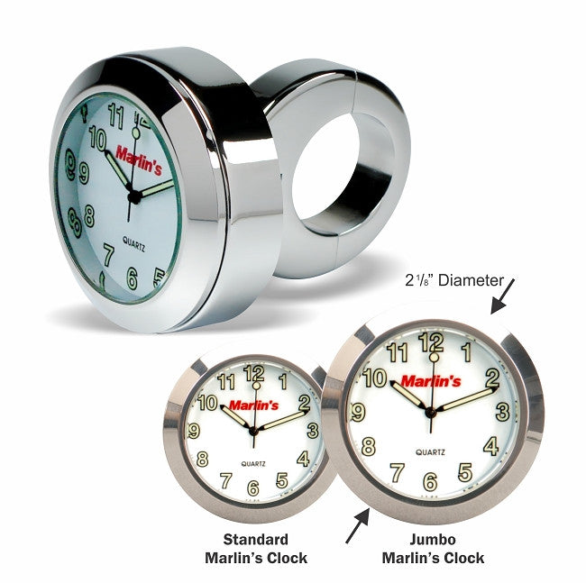 Marlin's Motorcycle Clock Limited Edition JUMBO Radiant White Clock Face Only