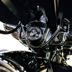 Marlin's Swivel Fork Lock Key Cover with "Leathernecks Nation"  Laser Engraving for Harley Davidson Road King FLHR Motorcycle