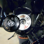 Marlin's Swivel Fork Lock Key Cover with "Leathernecks Nation"  Laser Engraving for Harley Davidson Road King FLHR Motorcycle