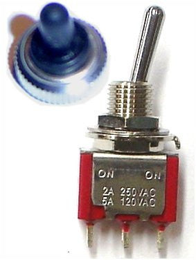 On / On Micro Toggle Switch with Weather Proof Boot for Head and/or Oil Temperature Gauge