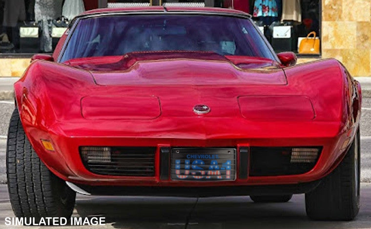Corvette Grillmate license plate filler fits '75-'79 C3 Vette with USA1 Inlay