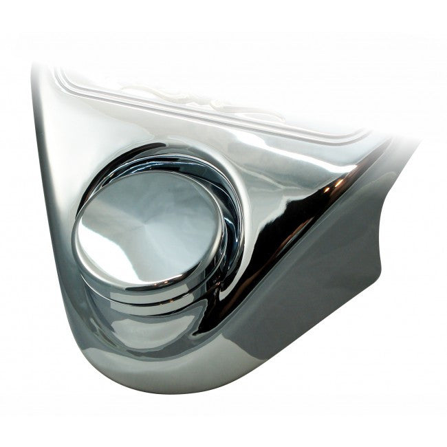 Marlin's Chrome or Black Swivel Fork Lock Key Cover for Harley Davidson Road King FLHR Motorcycle
