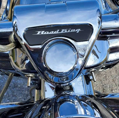Marlin's Gloss Black Swivel Fork Lock Key Cover for Harley Davidson Road King FLHR Motorcycle