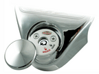 Marlin's Chrome Swivel Fork Lock Key Cover for Harley Davidson Road King FLHR Motorcycle