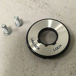 Marlin's Gloss Black 3D Crown Swivel Fork Lock Key Cover with white clock for Harley Davidson Road King FLHR Motorcycle