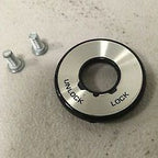 Marlin's Gloss Black 3D Crown Swivel Fork Lock Key Cover with white clock for Harley Davidson Road King FLHR Motorcycle