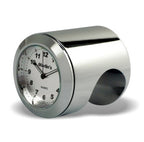 Marlin's Chrome Motorcycle Clock Talon Motorcycle Handlebar Mount with Brushed Aluminum Face