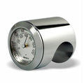 Marlin's Chrome Motorcycle Thermometer Talon Motorcycle Handlebar Mount with Brushed Aluminum (Fahrenheit Scale) Face