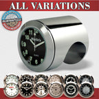 Marlin's Chrome or Black Talon Motorcycle Handlebar Mount  with Clock or Thermometer