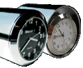 Marlin's Chrome or Black Talon Motorcycle Handlebar Mount  with Clock or Thermometer