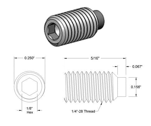 Marlin's Set Screw for 1" handlebar install of Talon Mount