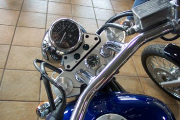 Marlin's Chrome or Black TOCS Multi-Purpose Tape / Screw On Motorcycle Clock or Thermometer For Road King FLHR Tank Panel, Flat Surface Mount, Snowmobile, Jetski, Car Dash, RV and More
