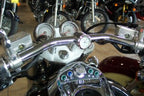 Marlin's Chrome Motorcycle Clock Bullet Billet Style Handlebar Mount with Traditional Black Face